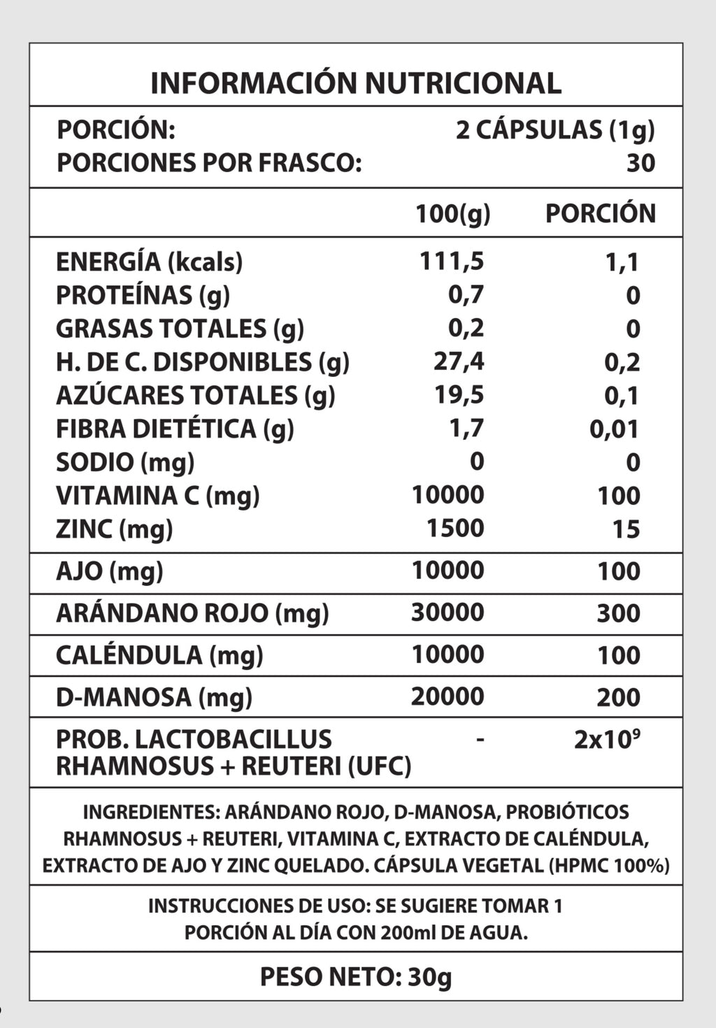 URO 1000MG 60 CAPS - Vidanova®
