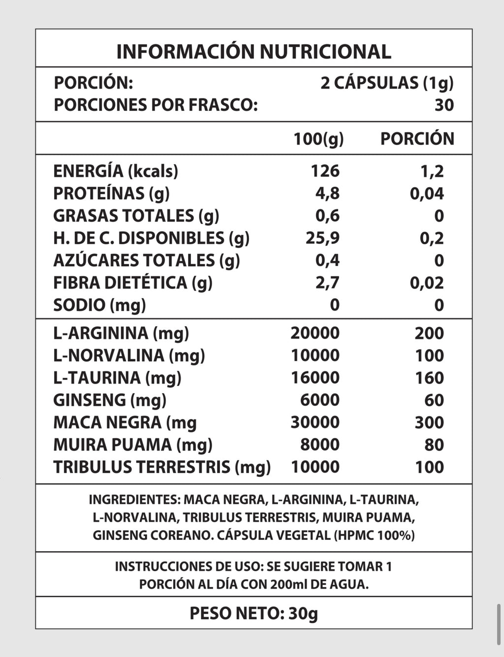 TESTO POWER 1000MG 60CAPS - Vidanova®