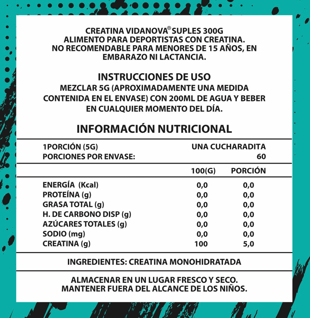 CREATINA MONOHIDRATADA 300g