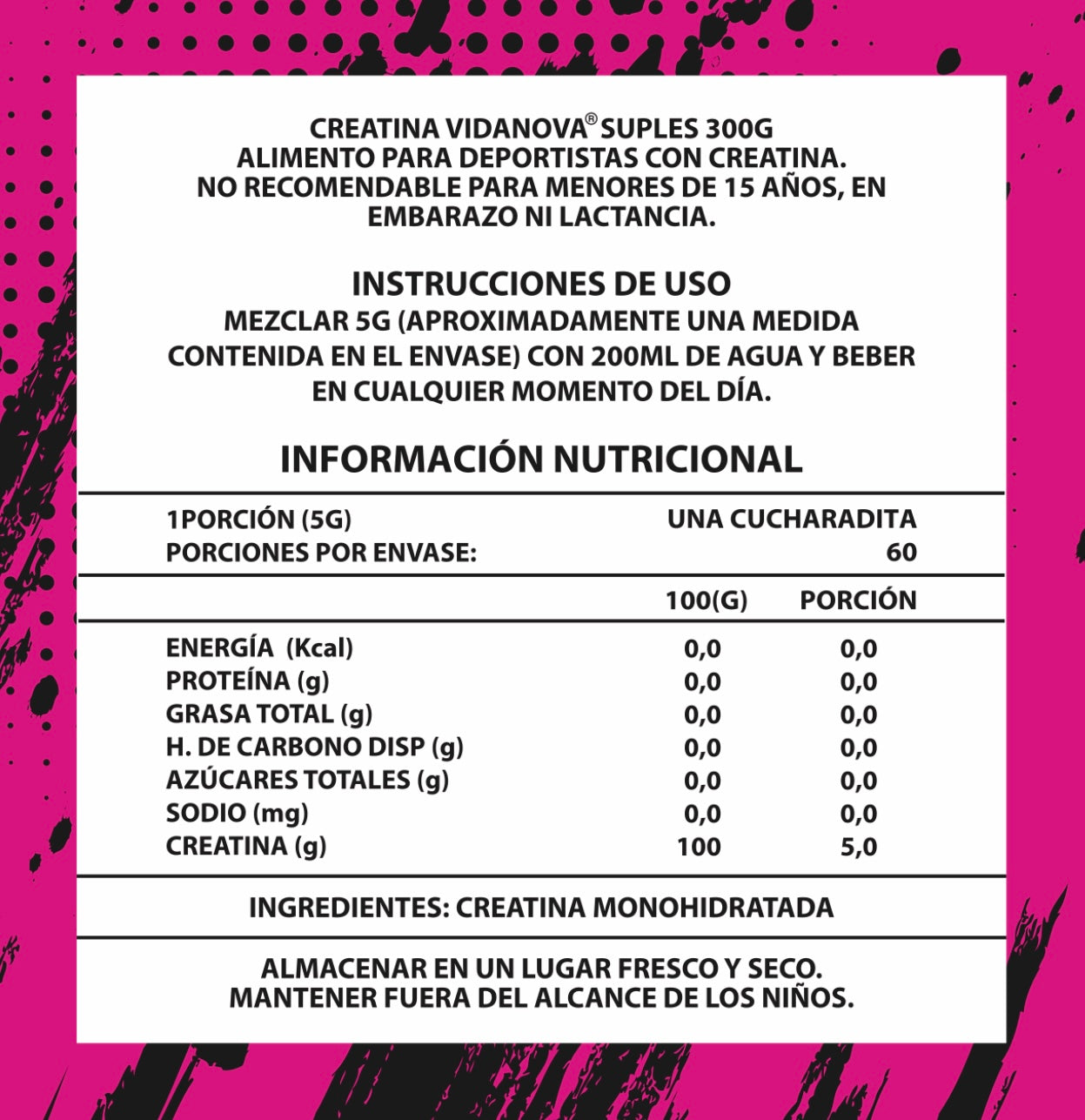 CREATINA WOMAN MONOHIDRATADA 300g