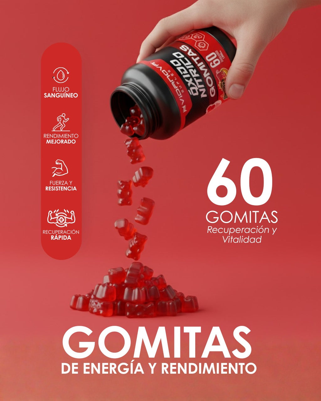 60 GOMITAS OXIDO NITRICO 1000mg
