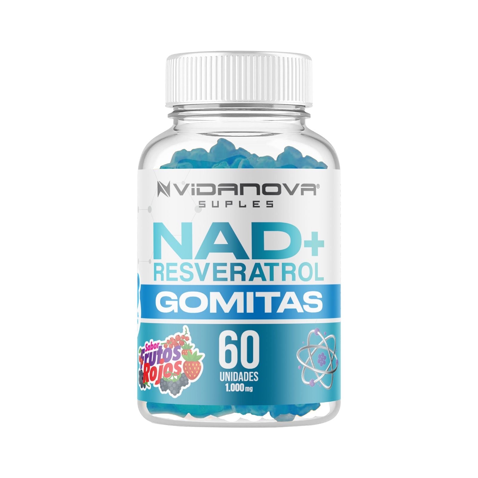 60 GOMITAS NAD+RESVERATROL 1000MG - Vidanova®
