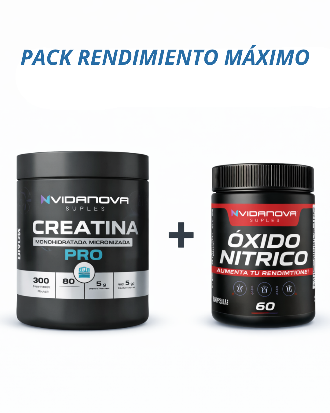 PACK RENDIMIENTO CREATINA + OXIDO NITRICO - Vidanova®